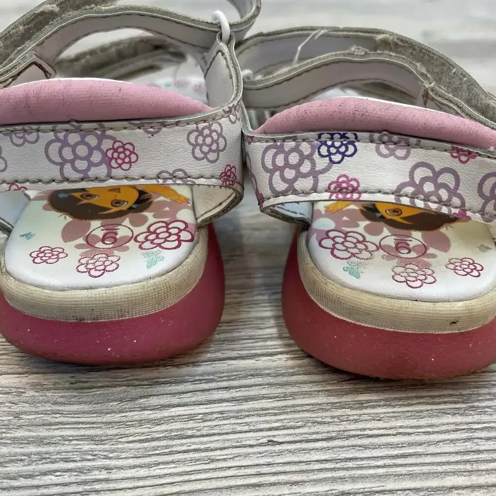 Y2K 2010 Vintage Dora the Explorer Girls Size 9 Sandals Light Up Character Vtg